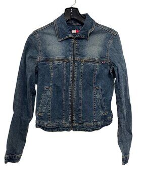 vintage Y2K Tommy Jeans Womens Medium Blue Denim Jacket
